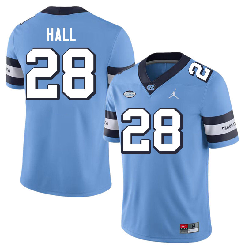 #28 Benjamin Hall North Carolina Tar Heels College Football Jersey Stitched-Retro Blue #28 Benjamin Hall North Carolina Tar Heels College Football Jersey Stitched-Retro Blue